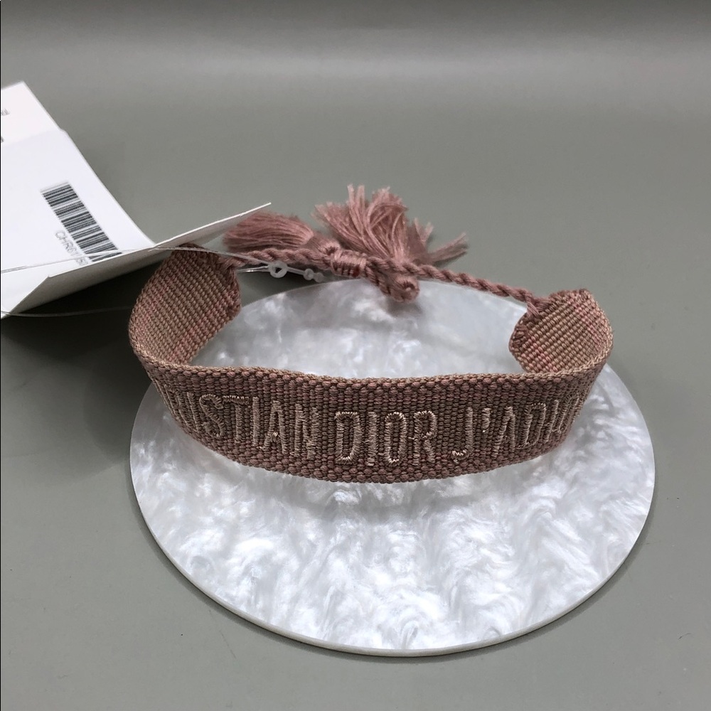 Christian Dior J'adior Friendship Bracelet Tassel Bracelet Dusty Pink.